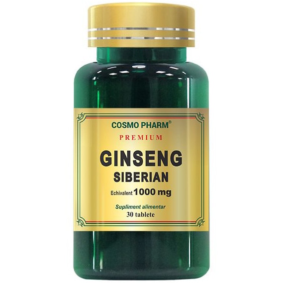 Supliment Alimentar Ginseng Siberian 1000Mg, 30 Tablete