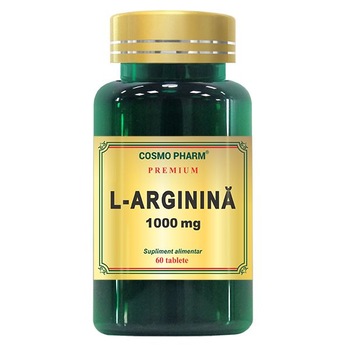 Supliment Nutritiv L-Arginina 1000 Mg, 60 Tablete Supliment Nutritiv L-Arginina 1000 Mg, 60 Tablete