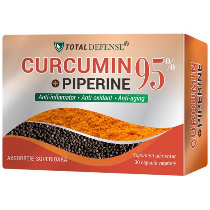 Supliment Alimentar Curcumin Piperine 95%, 30 Capsule