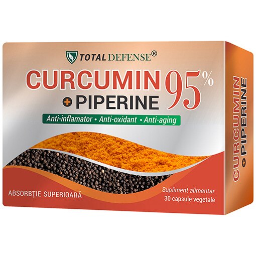 Supliment Alimentar Curcumin Piperine 95%, 30 Capsule