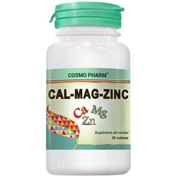 Supliment Alimentar Cal-Mag-Zinc, 30 Tablete Supliment Alimentar Cal-Mag-Zinc, 30 Tablete