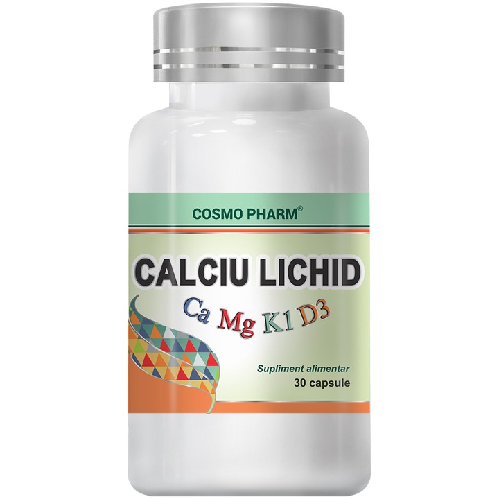 Хранителна добавка Cosmo Pharm Liquid Calcium, 30 капсули