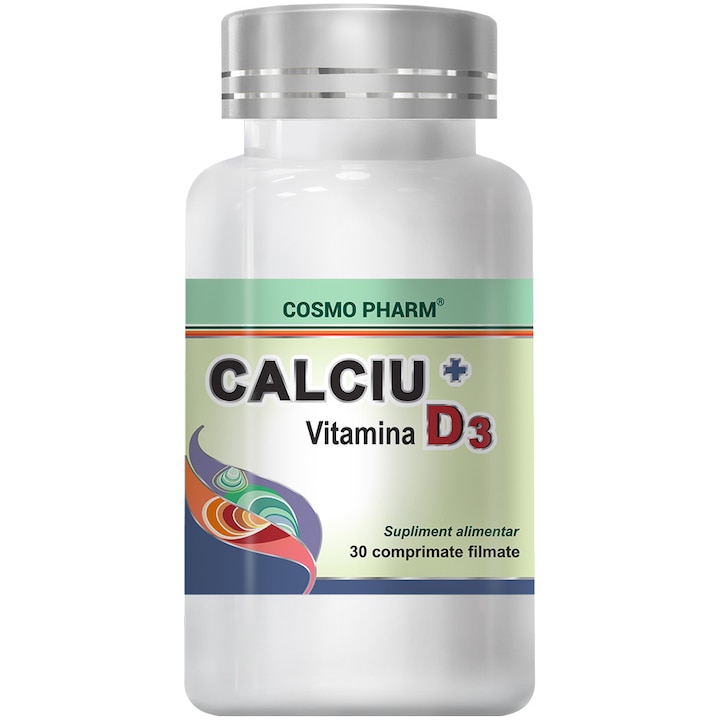 Хранителна добавка Калций + Витамин D3 Cosmo Pharm, 30 табл