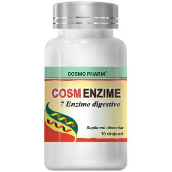 Supliment Alimentar Cosm Enzime, 10 Drajeuri Supliment Alimentar Cosm Enzime, 10 Drajeuri