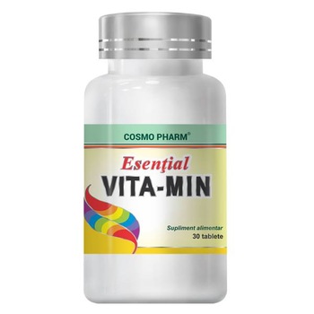 Supliment Alimentar Esential Vita-Min, 30 Tablete Supliment Alimentar Esential Vita-Min, 30 Tablete