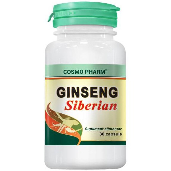 Supliment Alimentar Ginseng Siberian 500Mg, 30 Capsule