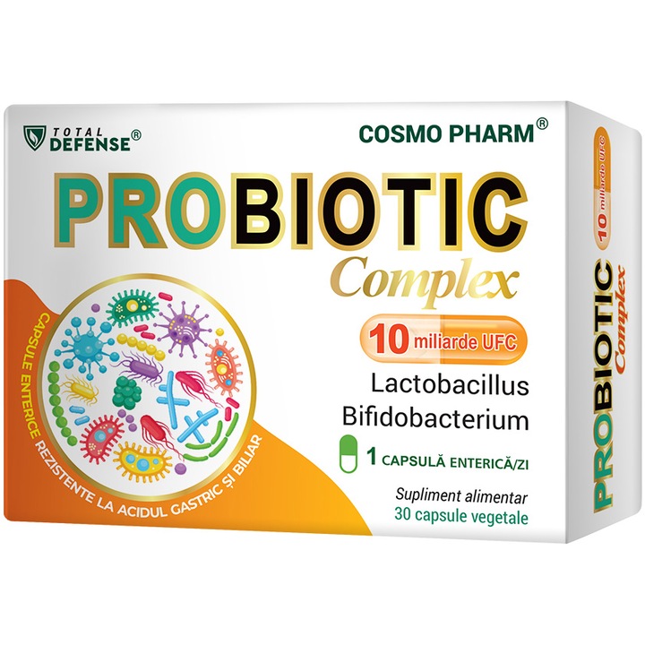 Total Defense Probiotic Complex 10Mld UFC, 30 növényi kapszula