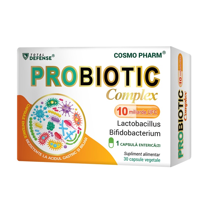 Supliment alimentar Probiotic Complex 10mld UFC Total Defense, 30 capsule vegetale
