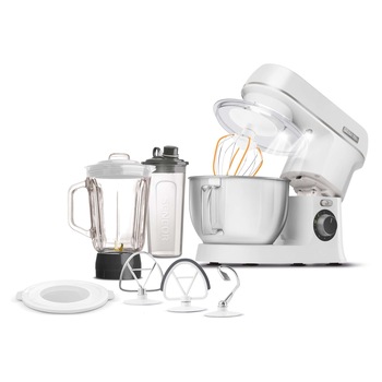 Robot de bucatarie Sencor STM 3750WH-EUE3, 1000 W, bol inox 4 L, blender, alb Robot de bucatarie Sencor STM 3750WH-EUE3, 1000 W, bol inox 4 L, blender, alb