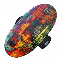 Balance Board cu cilindru, 74x38cm, Abstract Design