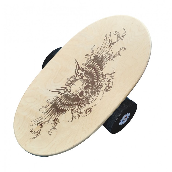 Balance Board cu cilindru, 74x38cm, Skull Wings