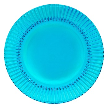 Farfurie de Fructe din Sticla, New Line, 19 cm, Turcoaz Farfurie de Fructe din Sticla, New Line, 19 cm, Turcoaz