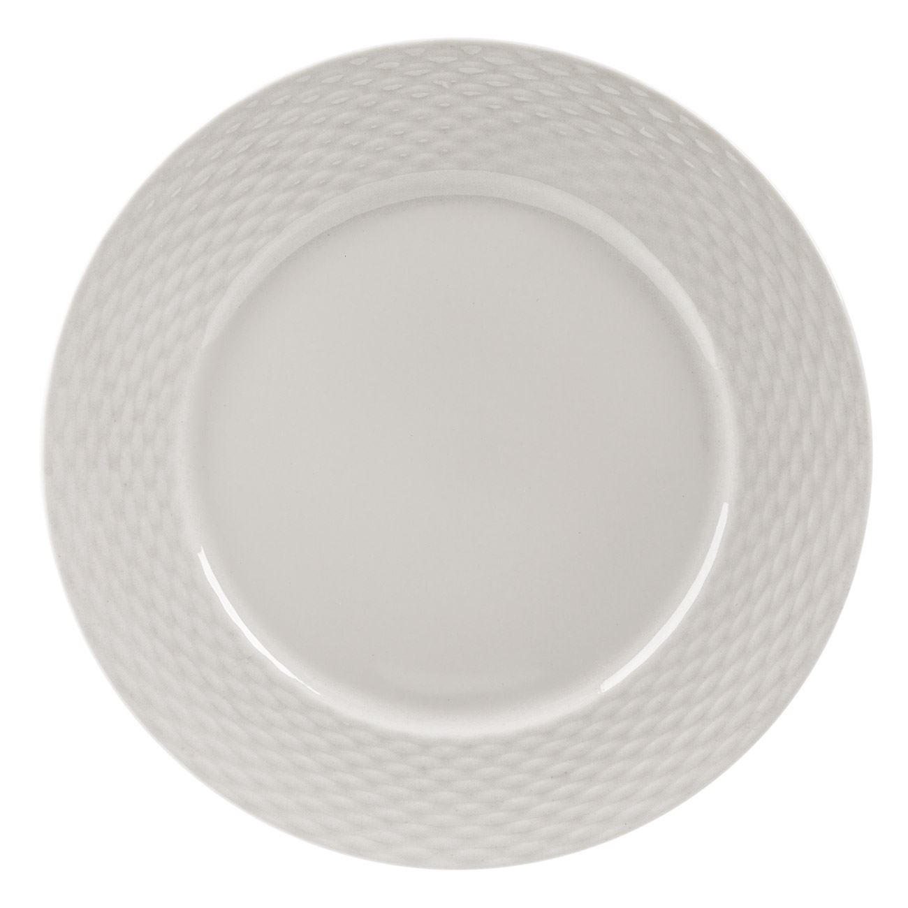 Farfurie Portelan, New Line, Design pe Margini, 26,5x1,5 cm, Alb