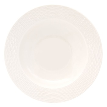 Farfurie Portelan, New Line, Design pe Margini, 23x3,5 cm, Alb Farfurie Portelan, New Line, Design pe Margini, 23x3,5 cm, Alb