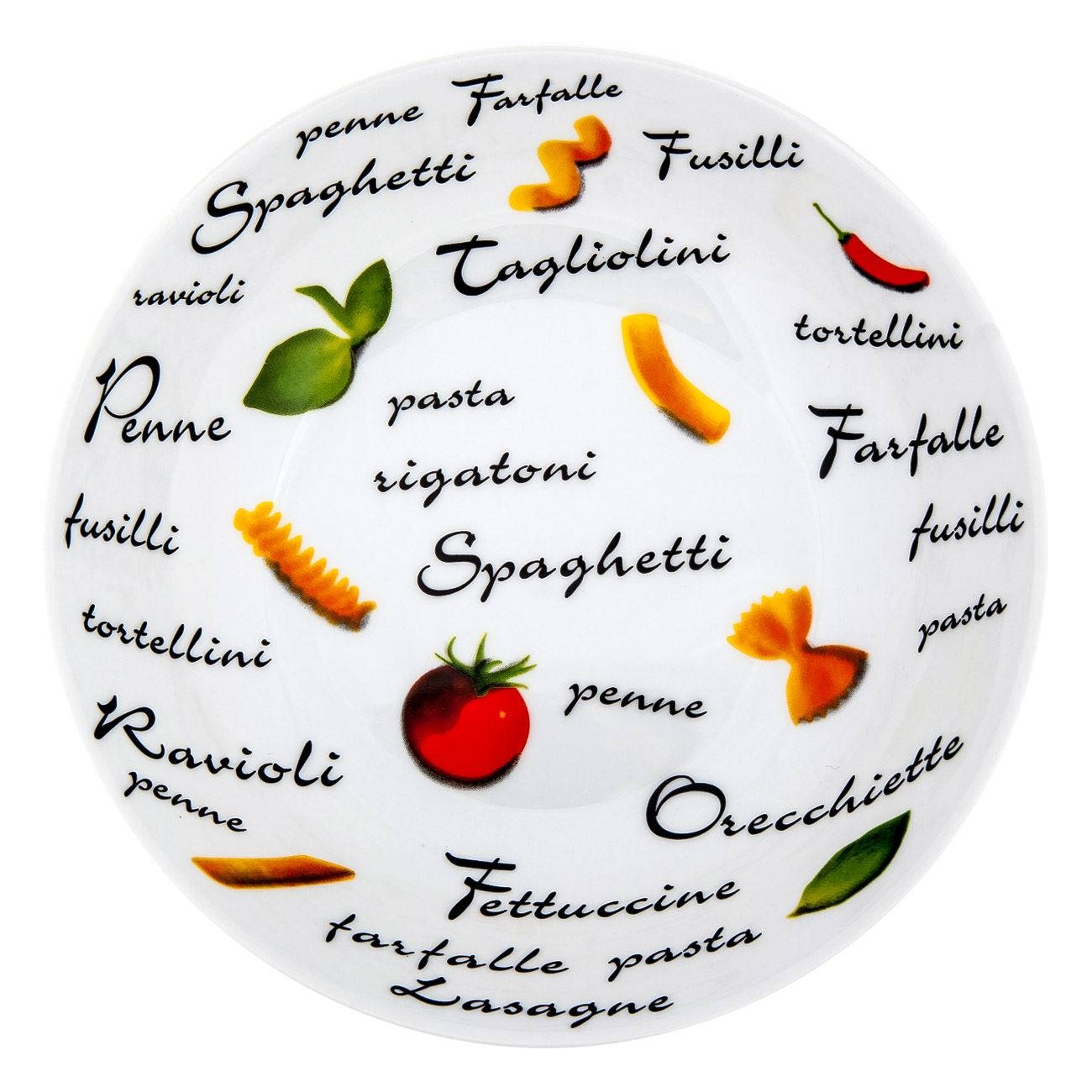 Farfurie Adanca de Paste, New Line, Portelan, 20x4,5 cm, Alb