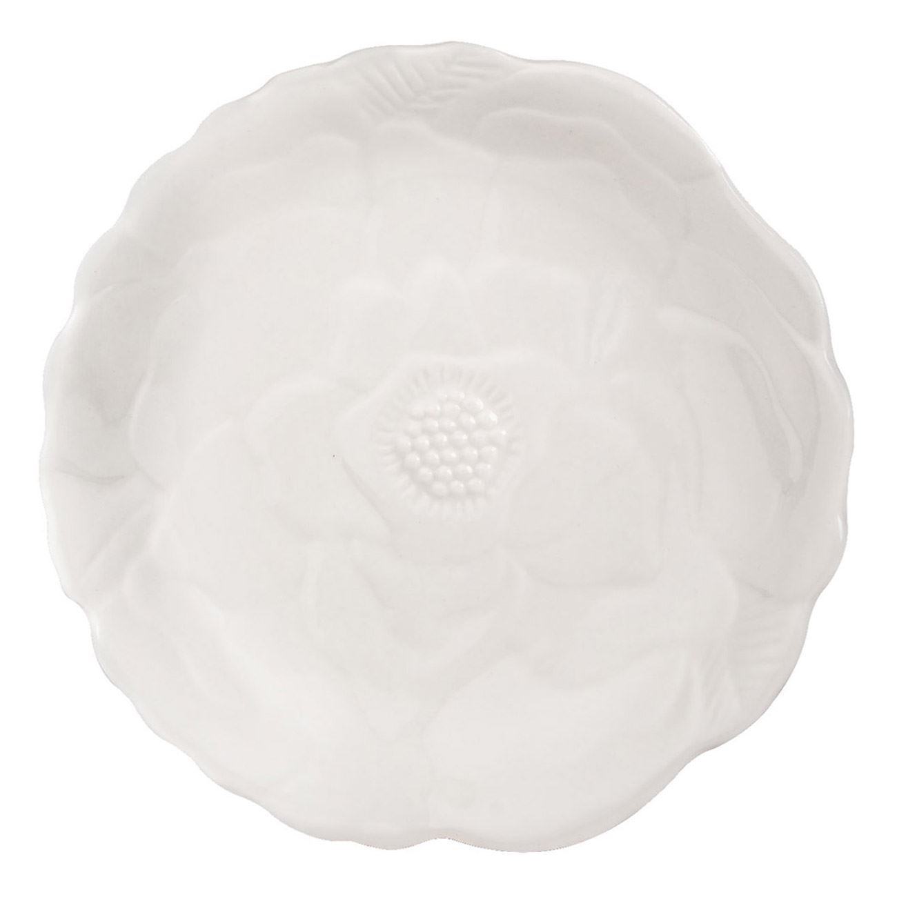 Farfurie Desert, New Line, Portelan, model in forma de Floare, 15 cm, Alb