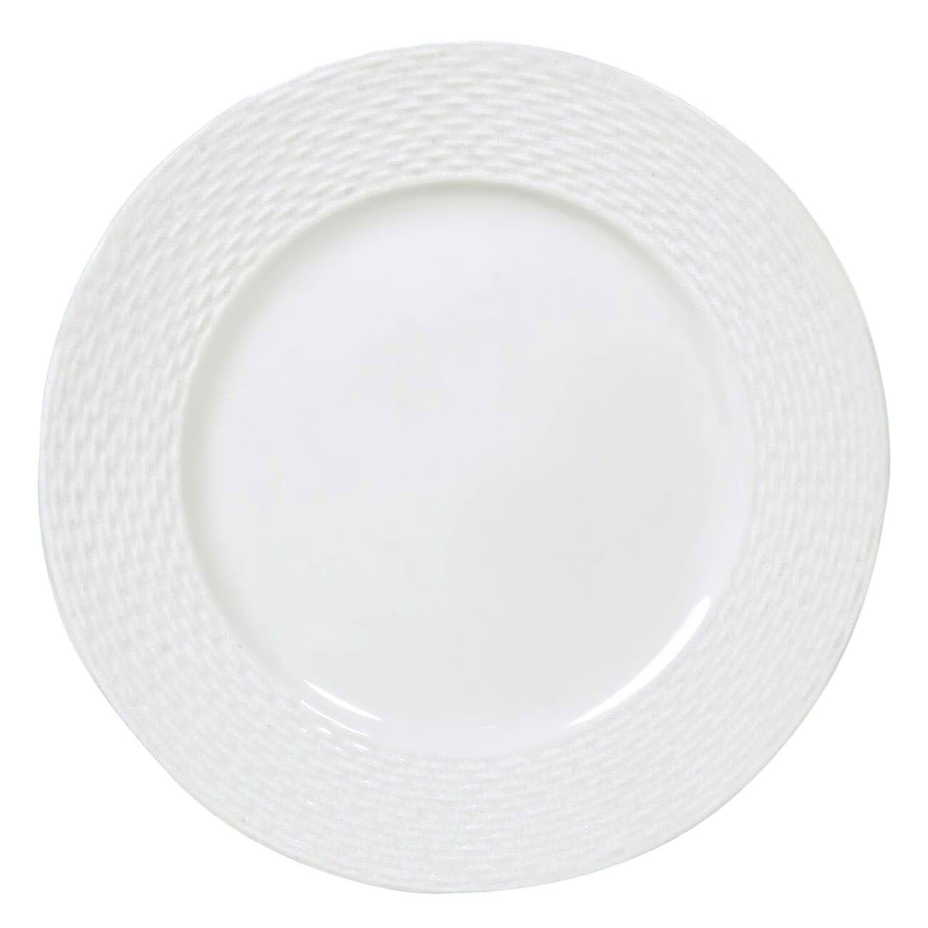 Farfurie Portelan Servire, New Line, Design pe Margini, 19 cm, Alb