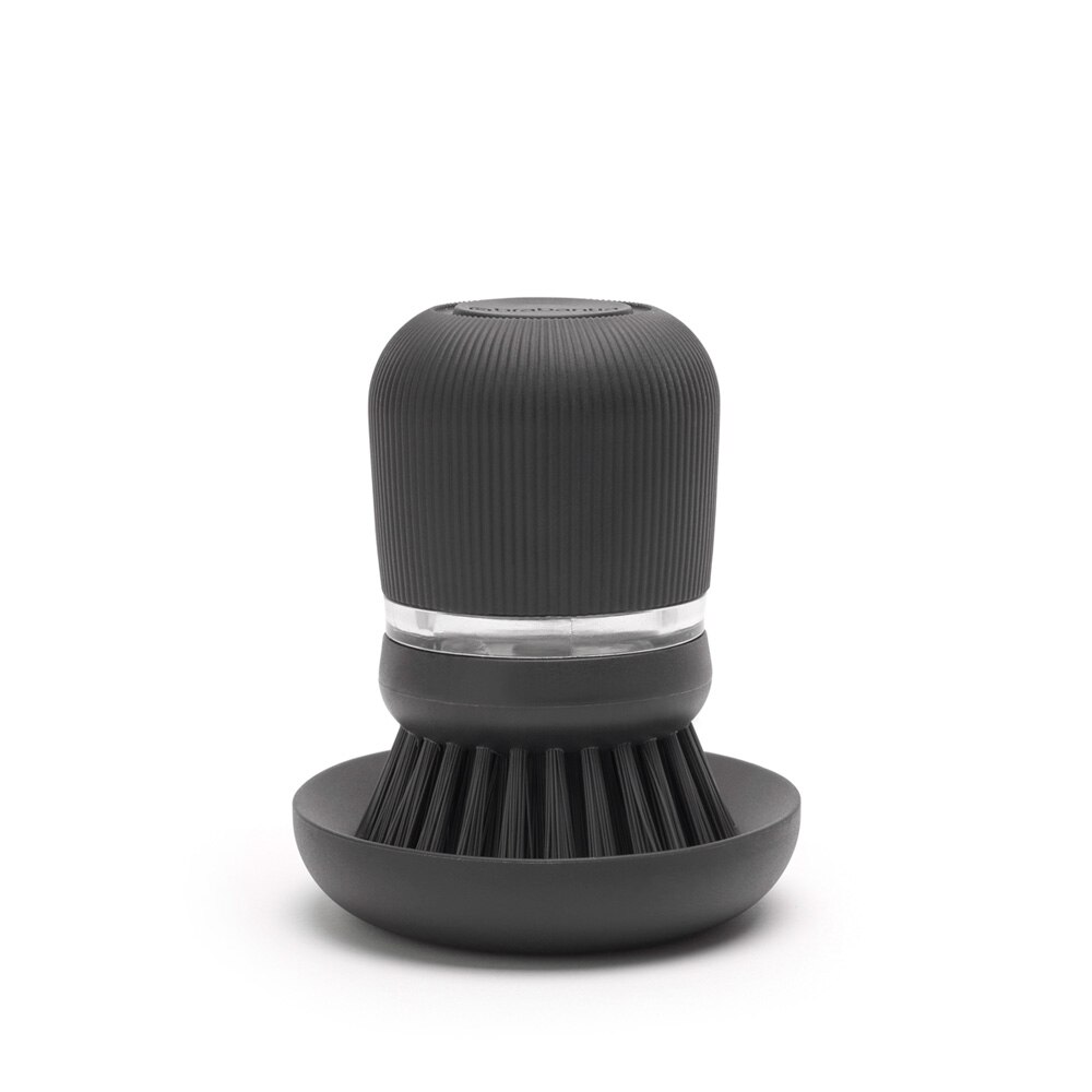 Dispenser de sapun cu perie, Brabantia, Gri inchis