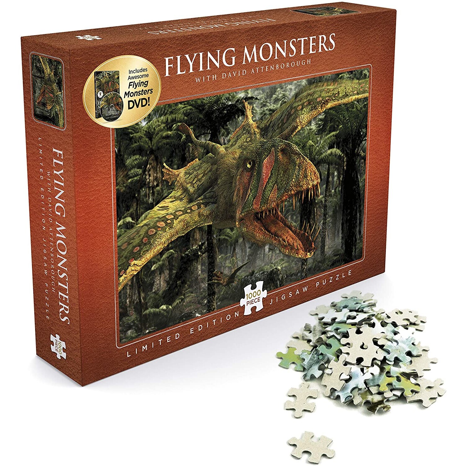 Puzzle Flying Monsters With David Attenborough Jigsaw, 1000 de piese