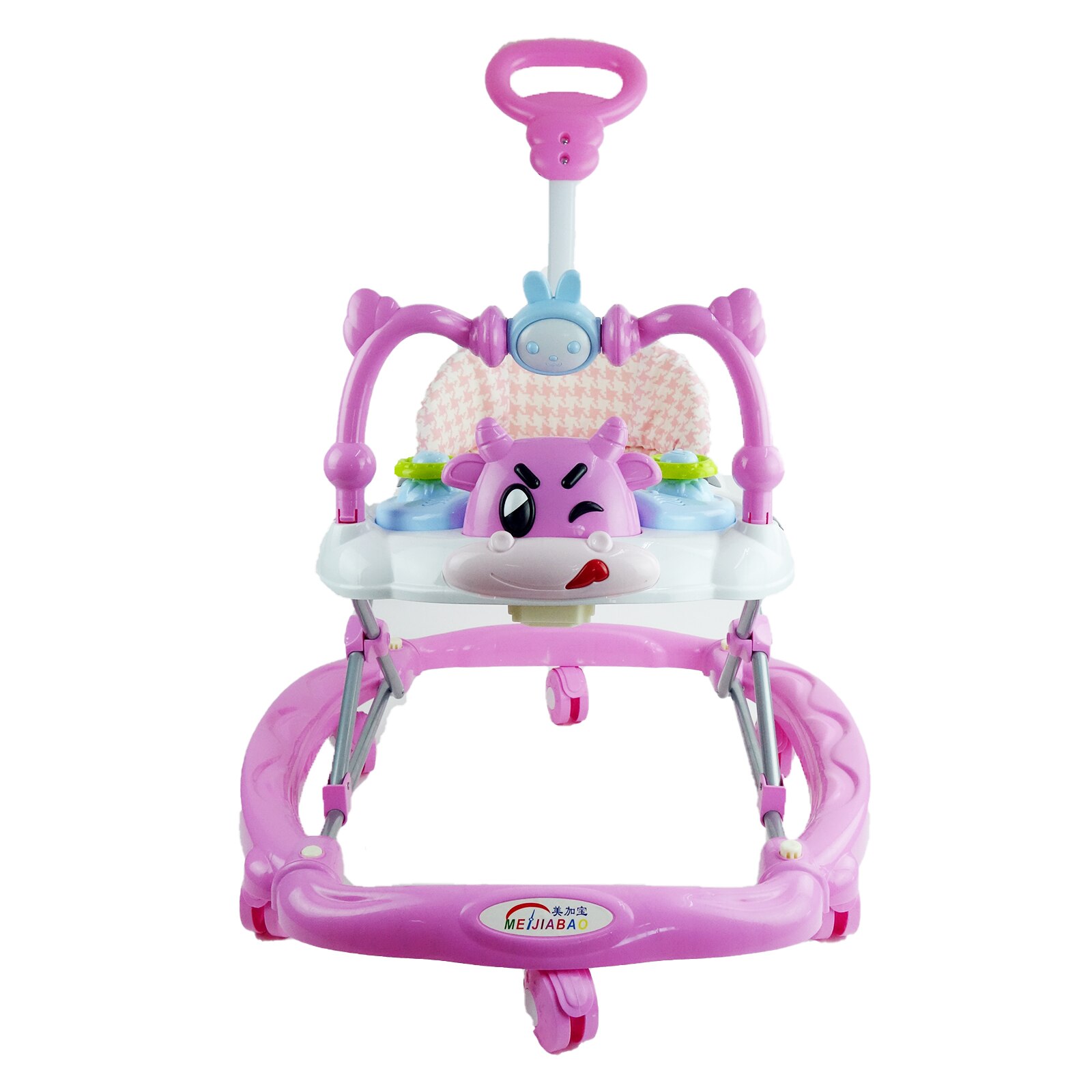 Premergator pentru copii, cu sunete, care se tranforma in balansoar, 50 cm, roz