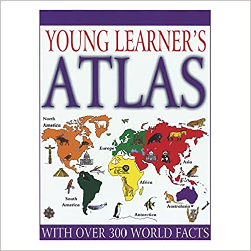 Young Learner,s Atlas with over 300 world facts - Atlas geographic pentru copii cu paste 300 informatii generale