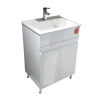 mobilier baie mdf vopsit fronturi si laterale cu 2 usi frezate polita si lavoar compozit 60 cm alb imagen 41_0_
0