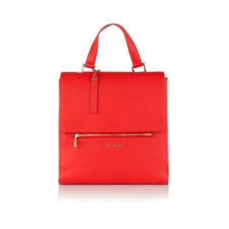 Rucsac dama, RSL6362, Piele naturala, Rosu