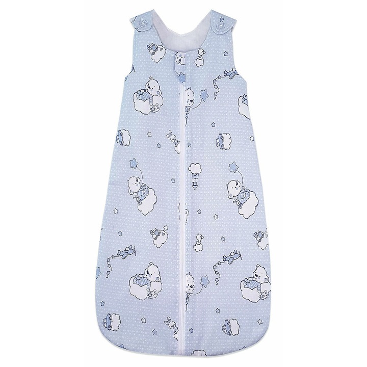 Sac de dormit, KidsDecor, vara 0.5 tog Ursuletul Martinica albastru 110 cm