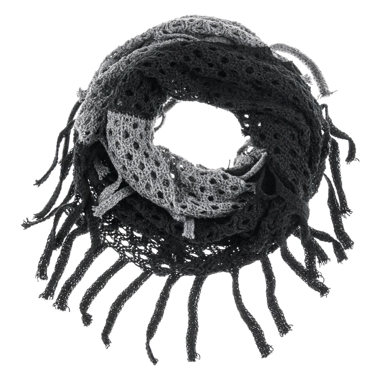 Fular circular, Zola®, de fete, 2 culori gri-negru, ideal pentru sezonul rece