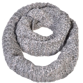 Fular circular, Zola®,dama, model impletit, gri deschis Fular circular, Zola®,dama, model impletit, gri deschis