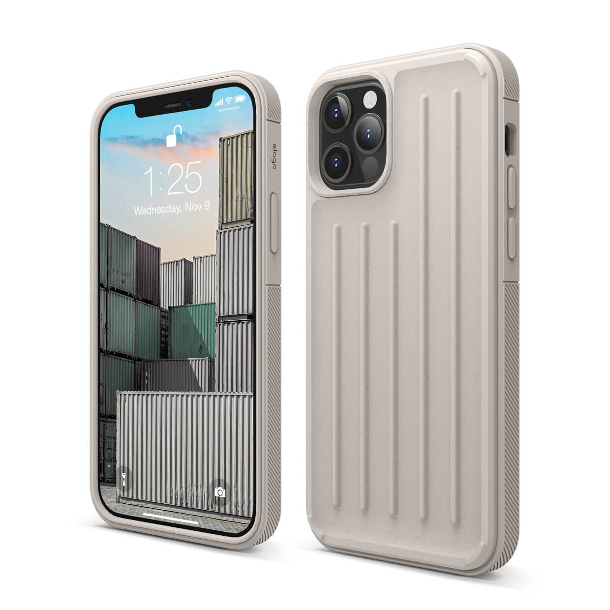 Husa din silicon Elago Armor Case, pentru iPhone 12, iPhone 12 Pro, bej