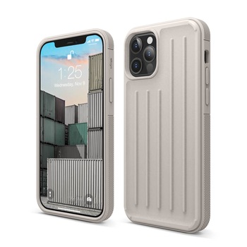 Husa din silicon Elago Armor Case, pentru iPhone 12, iPhone 12 Pro, bej Husa din silicon Elago Armor Case, pentru iPhone 12, iPhone 12 Pro, bej