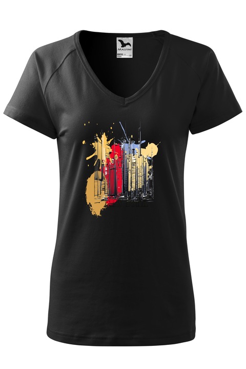 Tricou dama, Malfini, New York Style, Negru