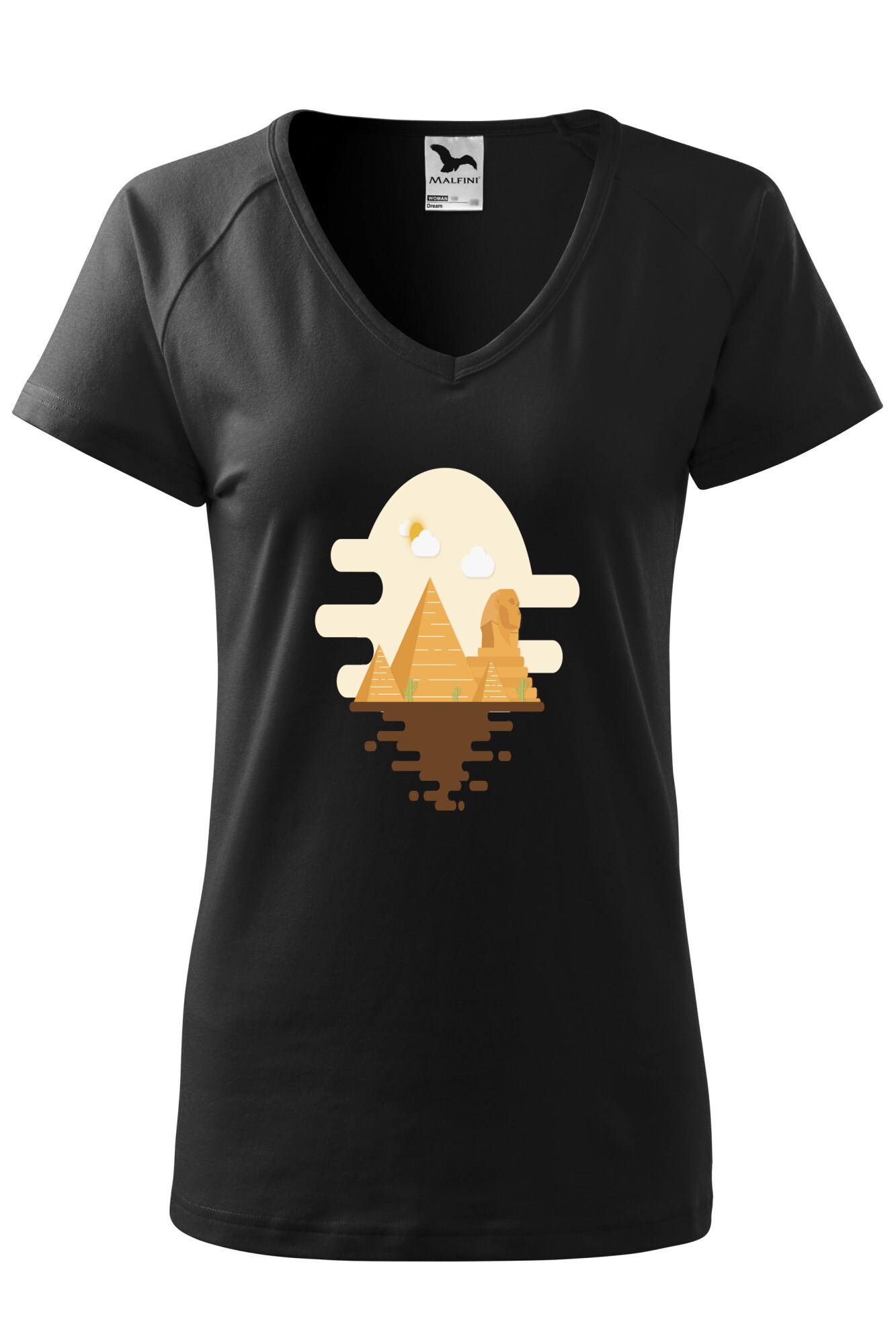 Tricou dama, Malfini, Egypt, Negru