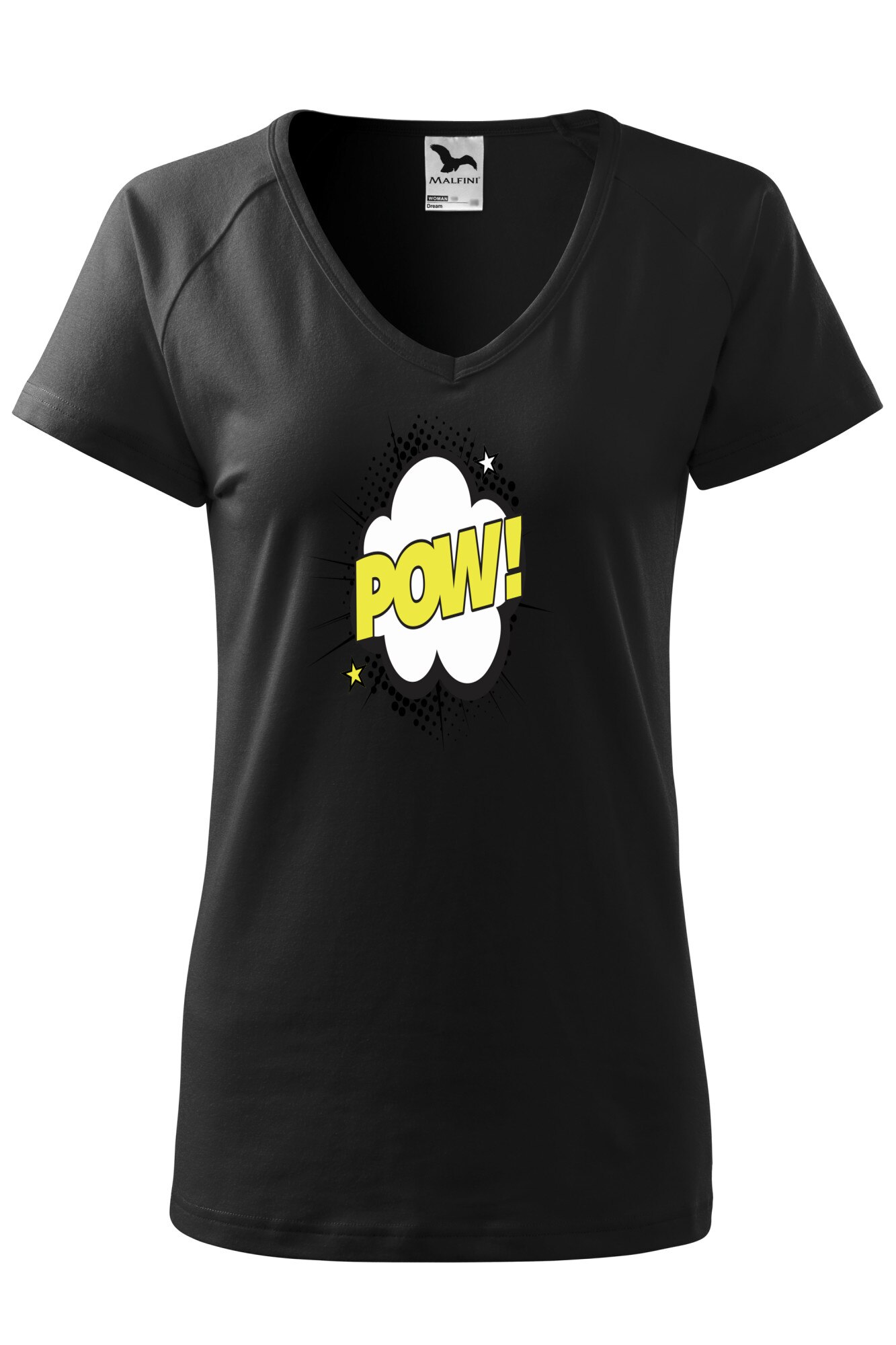 Tricou dama, Malfini, Comic Pow, Negru, XS