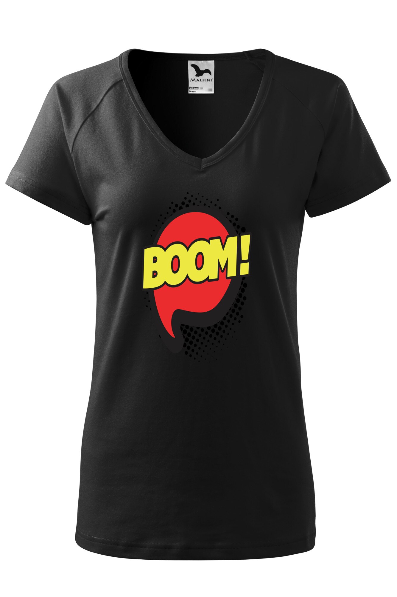 Tricou dama, Malfini, Comic Boom, Negru, XS