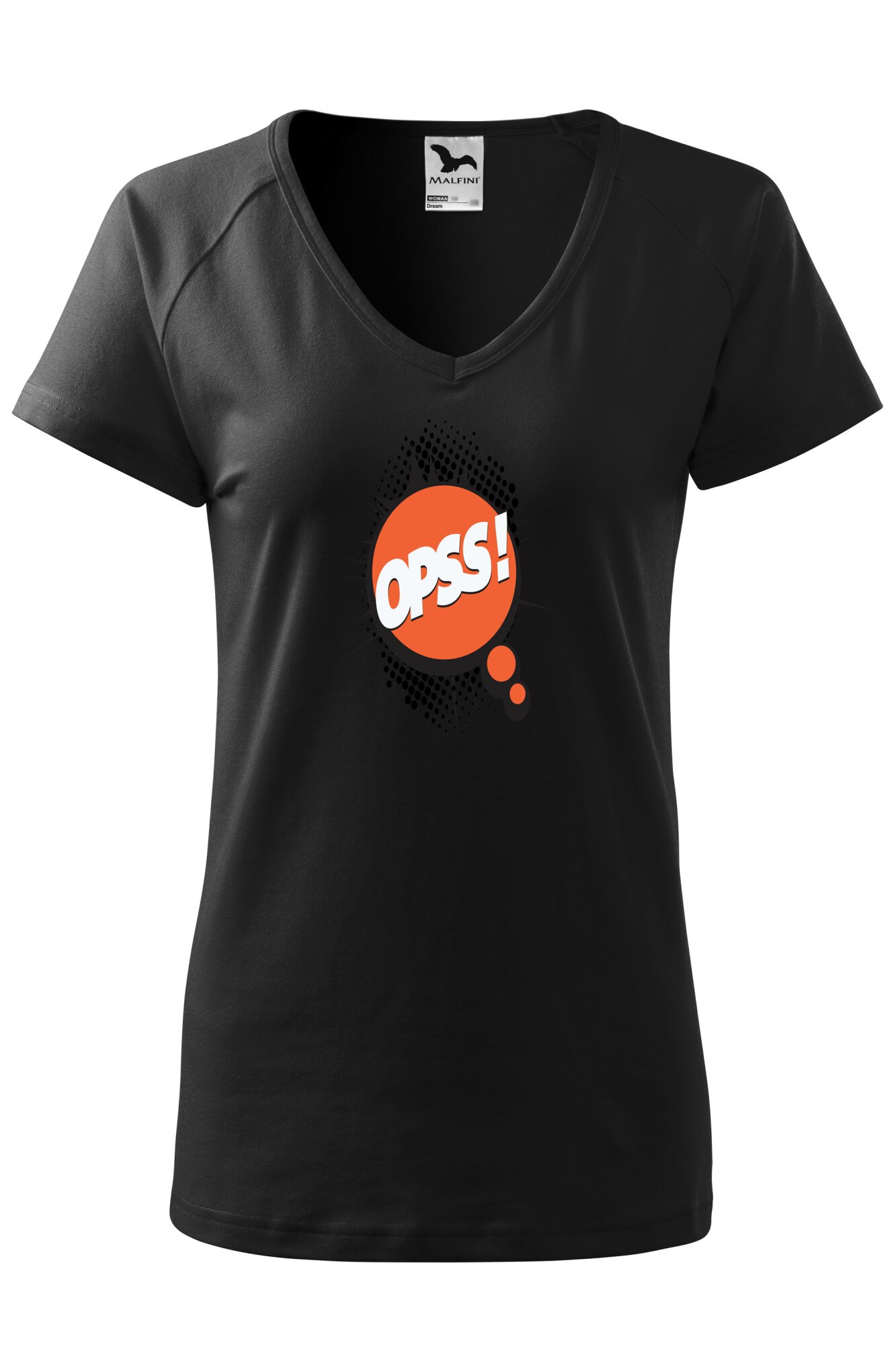 Tricou dama, Malfini, Comic Opss, Negru, XS