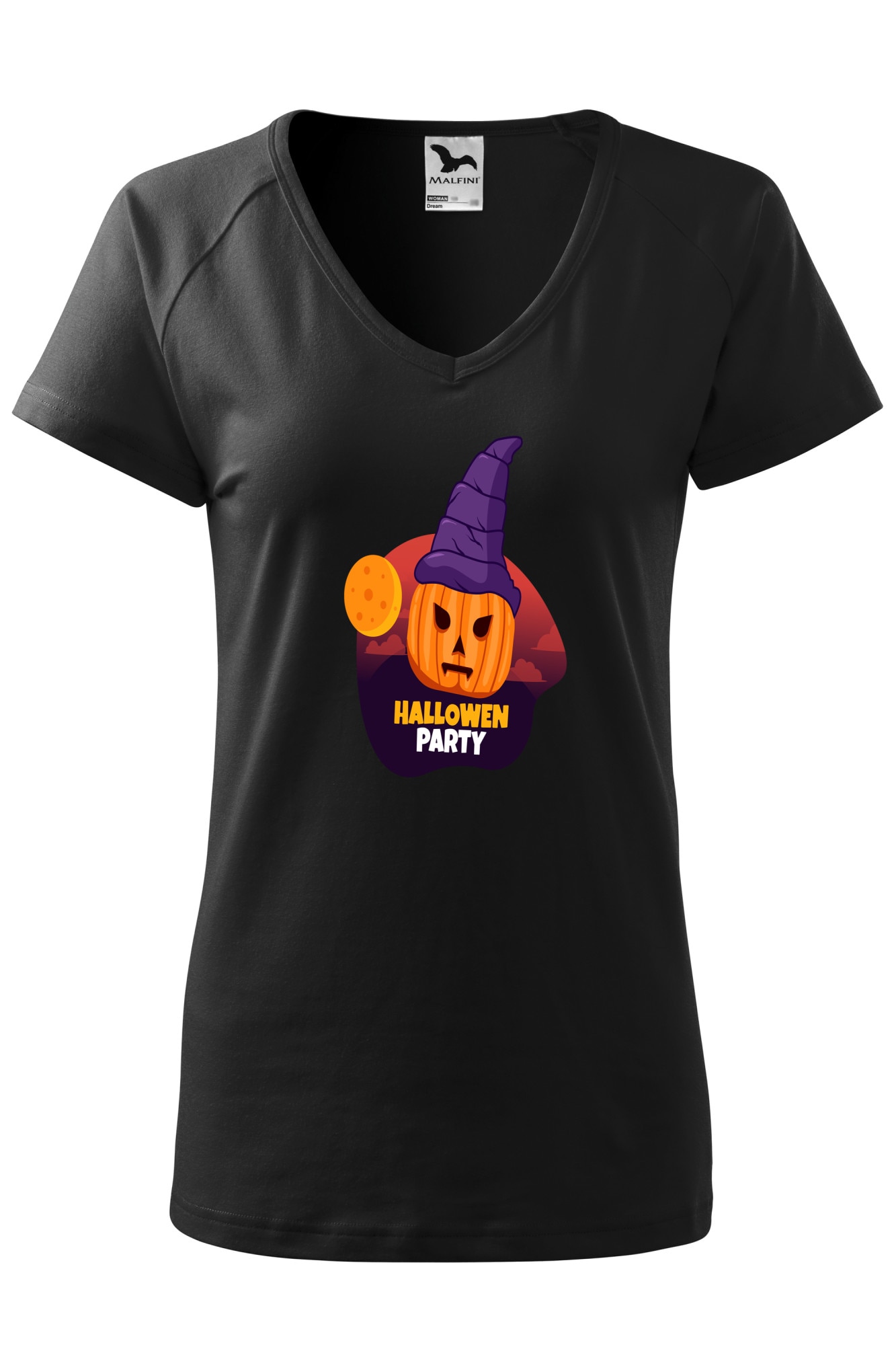 Tricou dama, Malfini, Halloween Party, Negru, XS