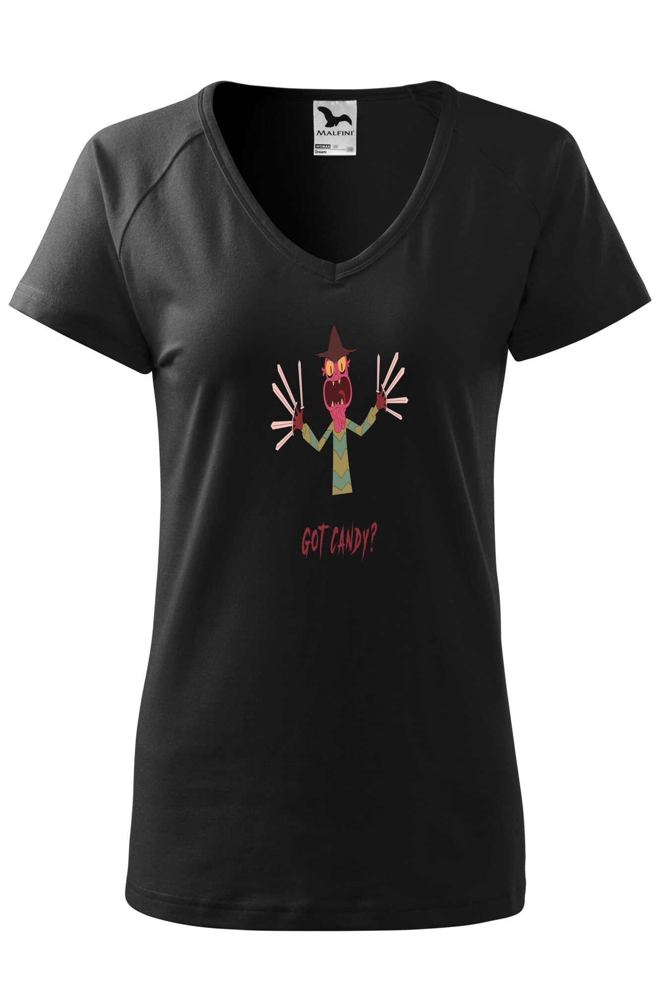 Tricou dama, Malfini, Got Candy halloween, Negru, XS