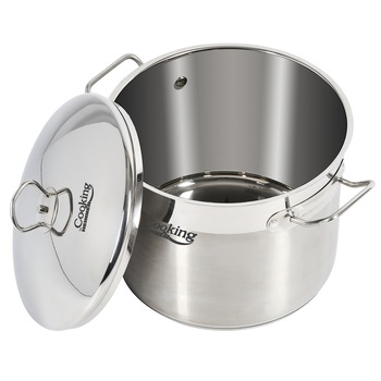 Oala cu capac Cooking by Heinner Imperia, inox, 24x19cm, 8.6L Oala cu capac Cooking by Heinner Imperia, inox, 24x19cm, 8.6L