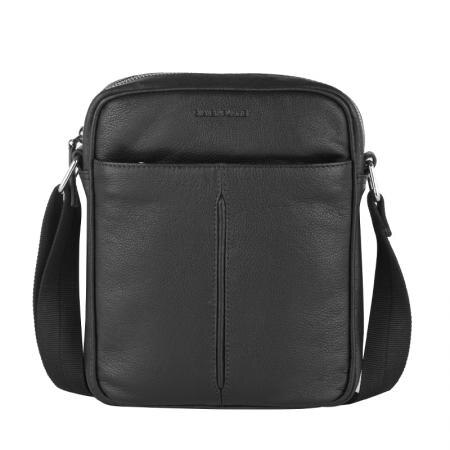 Geanta barbati Silver Flame, SFL88154, Negru, Piele naturala