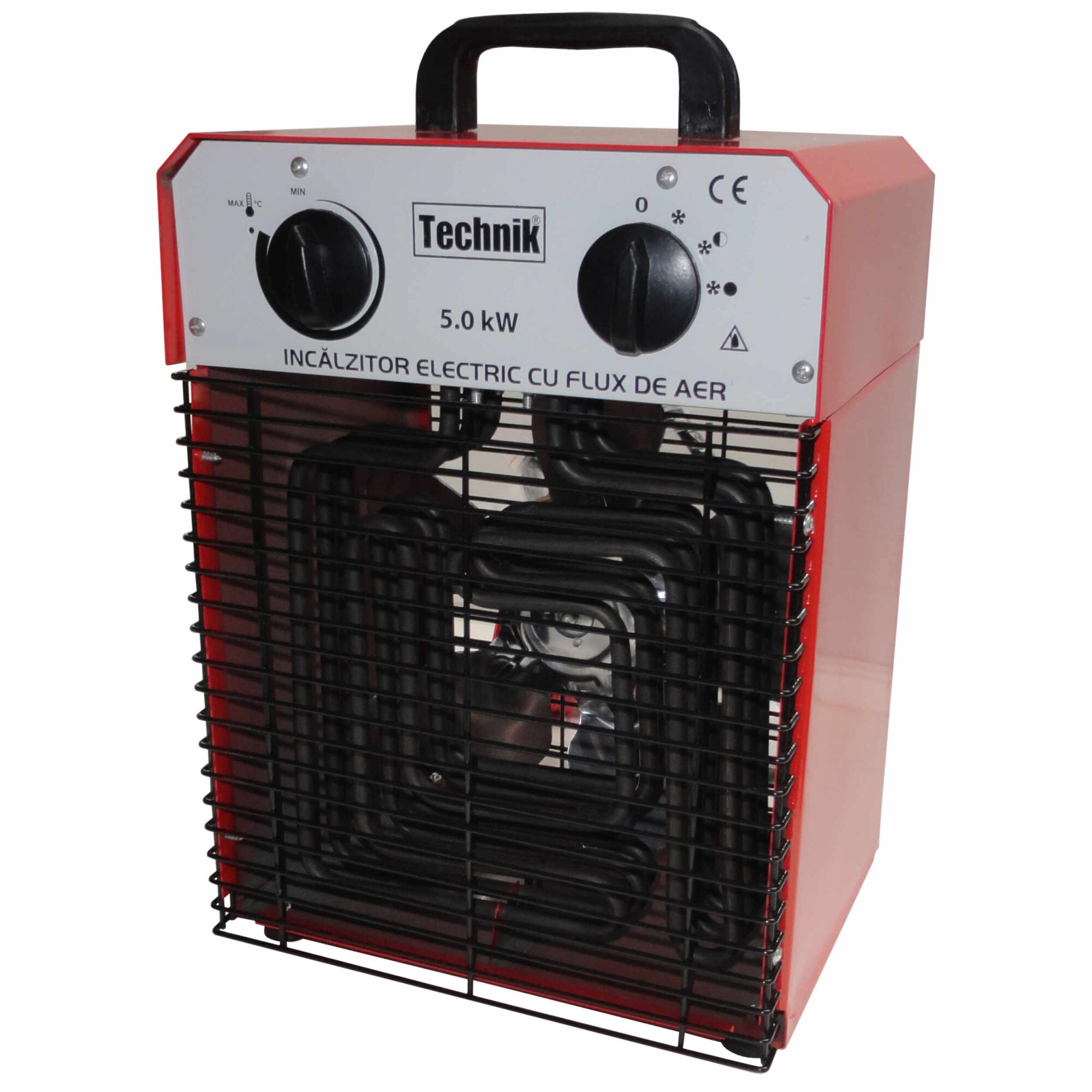 Aeroterma electrica rosie , 5 kW, 380 V, 305 x 345 x 480 mm