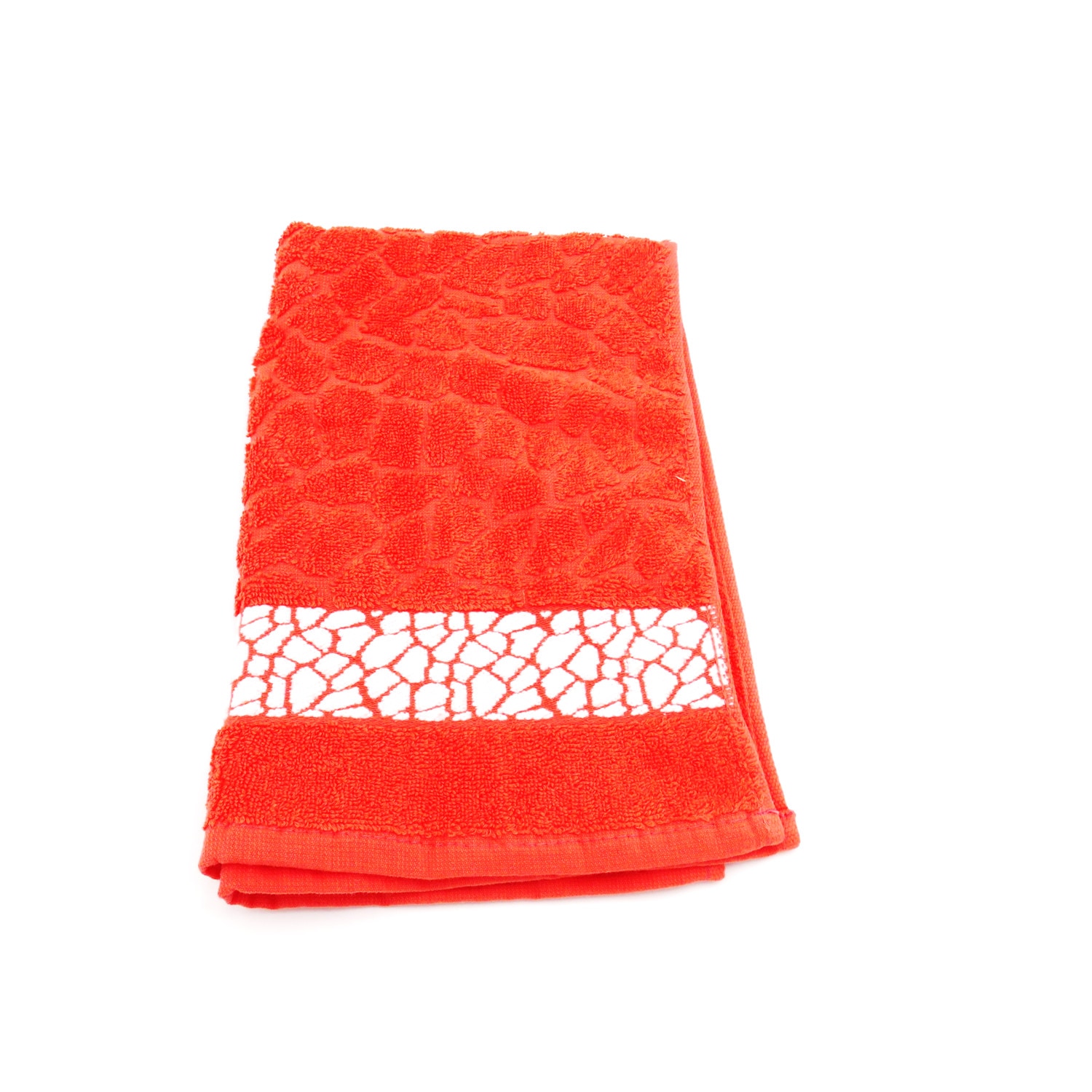 Prosop Karma Bumbac 100%,40x60cm, Rosu cu imprimeu alb, Egipt