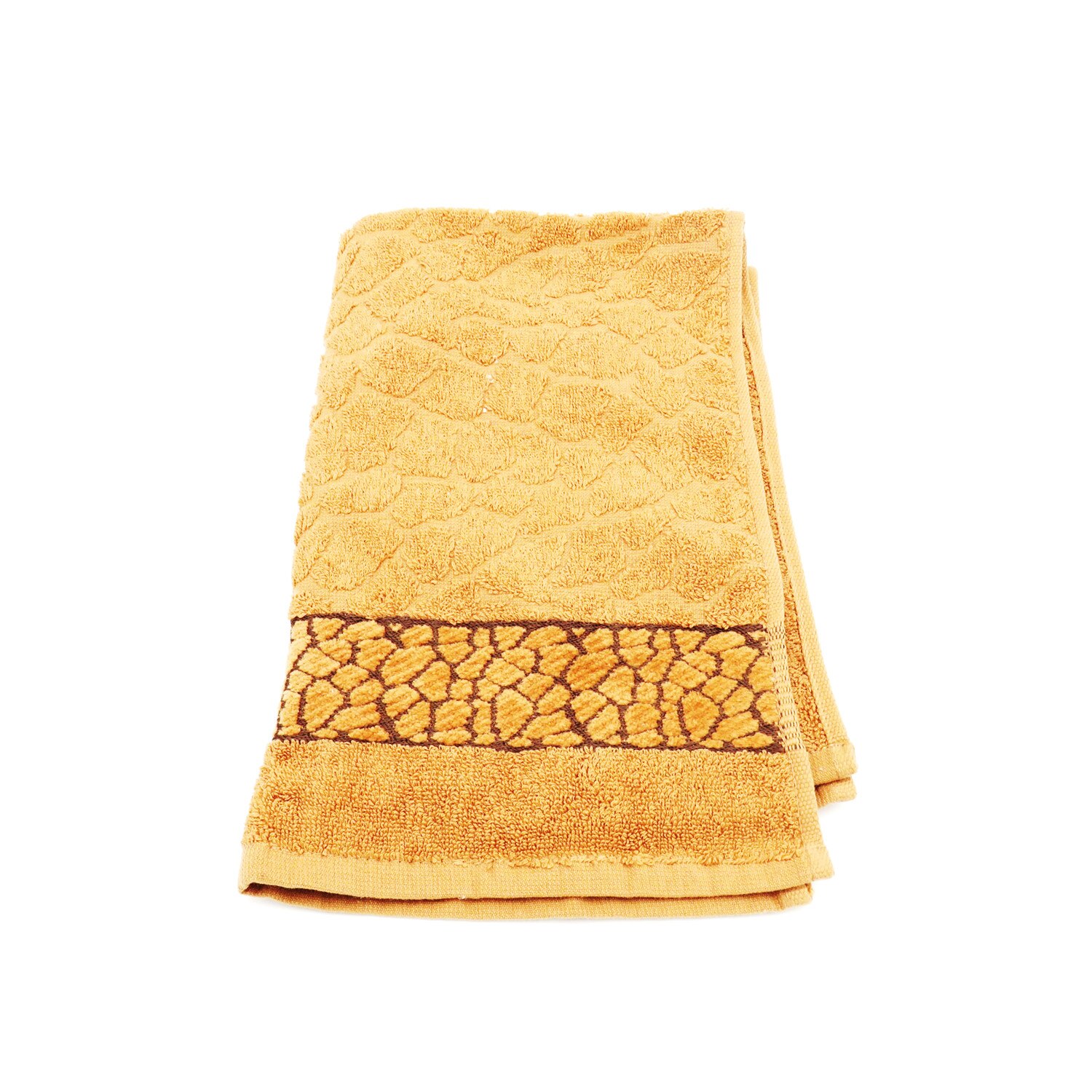 Prosop Karma Bumbac 100%,40x60cm, maro cu imprimeu negru, Egipt