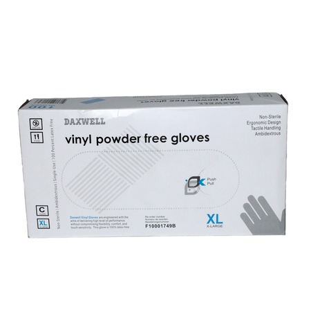 Manusi de unica folosinta, vinil, nesterile, nepudrate, marimea XL, cutie 100 buc