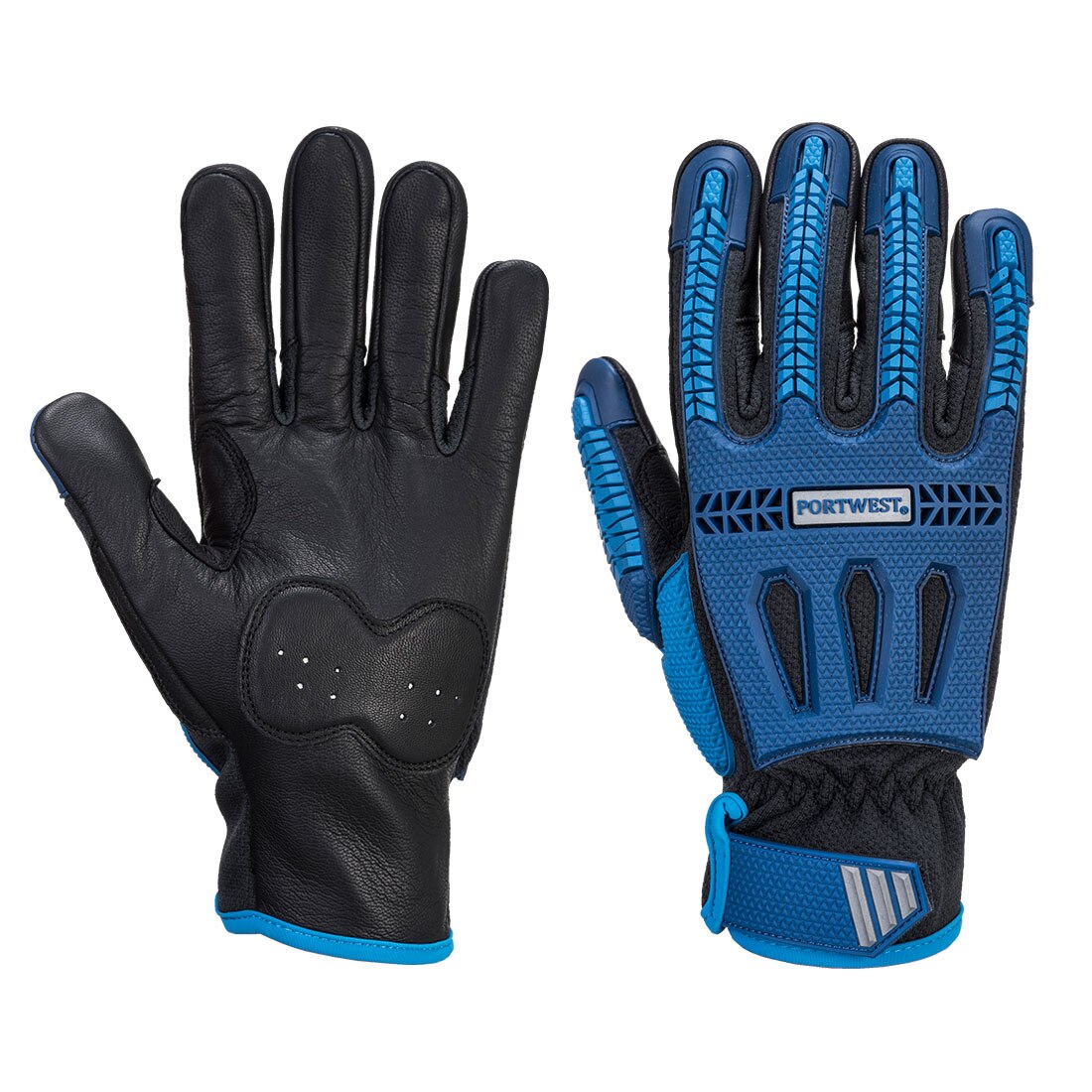 Manusi AntiImpact Antitaiere VHR , Large , Albastru/Negru