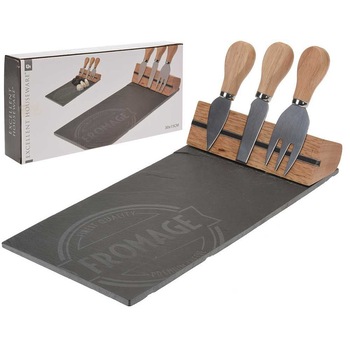 Platou Servire Branzeturi cu suport magnetic pentru cutite si accesorii, AMA Platou Servire Branzeturi cu suport magnetic pentru cutite si accesorii, AMA
