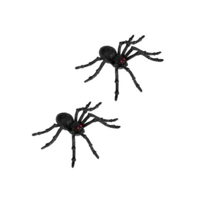 2 db dekoratív pók készlet Halloween partira