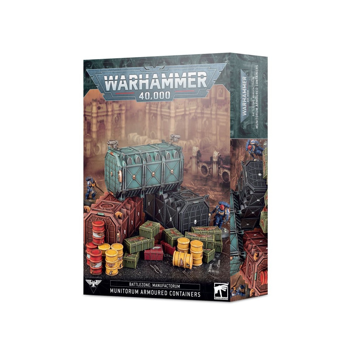 Miniatura teren pentru Warhammer 40k, Games Workshop, Battlezone Munitorum Armoured Containers