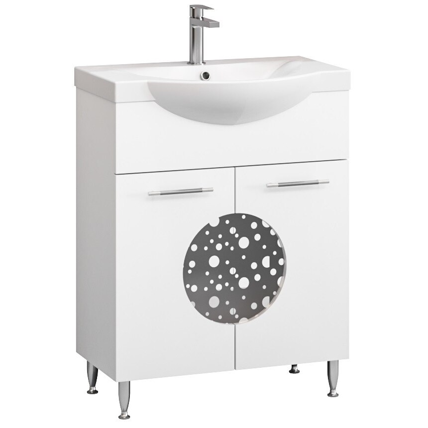 Baza si lavoar Badenmob , seria 178 , 55x45cm , Alb